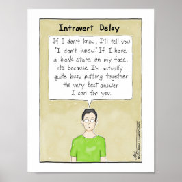 Introvertieren Delay Print Poster
