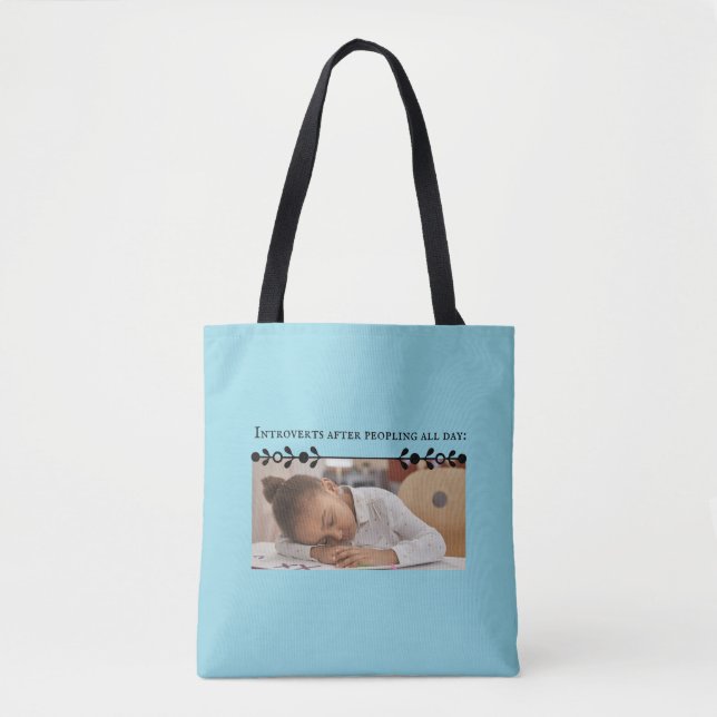 Introvertieren Meme Shoulder Tote Bag (Vorderseite)