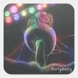 Introvertieren Party Quadratischer Aufkleber