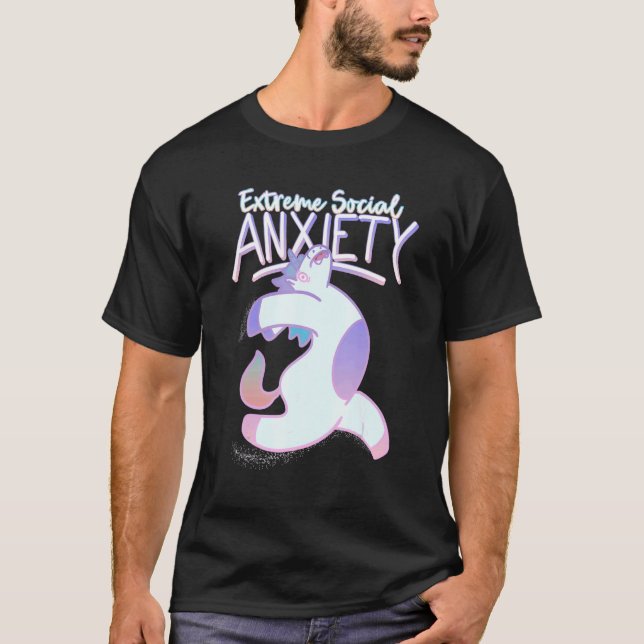 Introvertieren Pastel Ästhetik Extreme soziale Ang T-Shirt (Vorderseite)