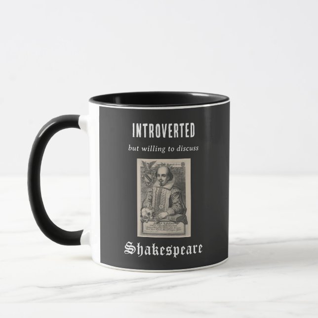 Introvertieren Shakespeare Literatur Themed Funny  Tasse (Links)