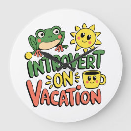 Introvertieren Sie Sunshine Break Große Wanduhr