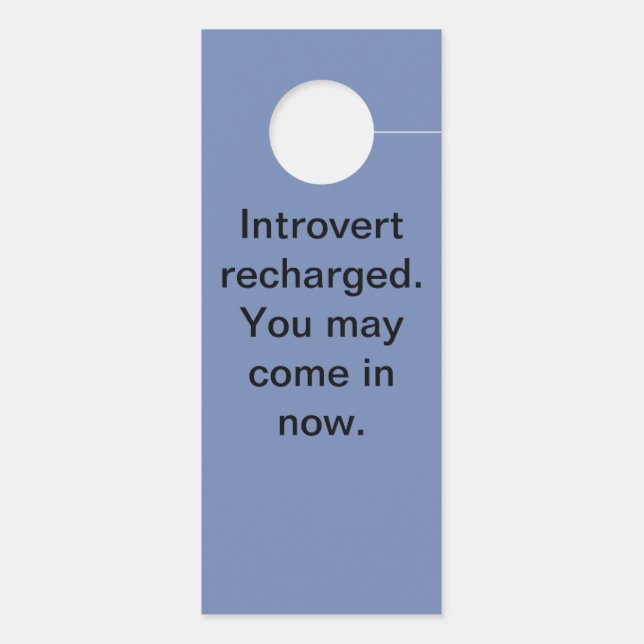 Introvertieren Türanhänger (Rückseite)