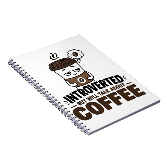 Introvertiert, aber wird über Kaffee Journal sprec Notizblock (Rechte Seite)