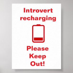 Introvertiert auftanken poster