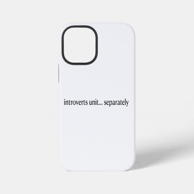 "Introvertiert getrennt" iPhone Hülle (Rückseite)