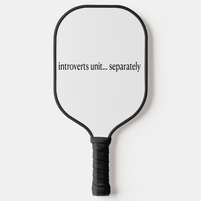 "Introvertiert getrennt" Pickleball Schläger (Vorderseite)