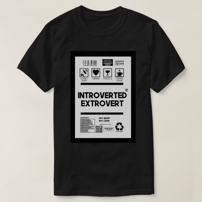 introvertiert T-Shirt (Design vorne)