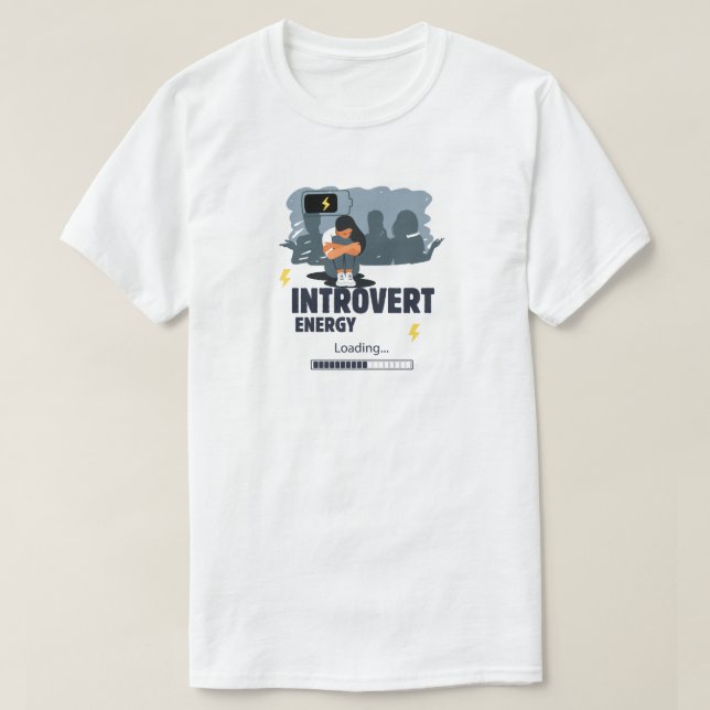 Introvertierte Energie-Ladung T-Shirt (Design vorne)