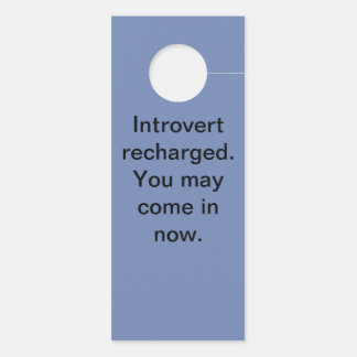 Introvertierte Energie tanken Türanhänger