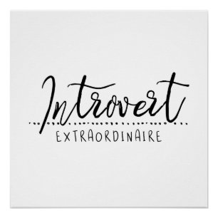 Introvertierte Extraordinäre Typografie Poster