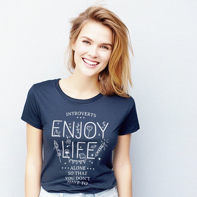 Introvertierte Genießen Leben allein Funny T-Shirt (Introverts Enjoy Life Alone Funny T-Shirt)
