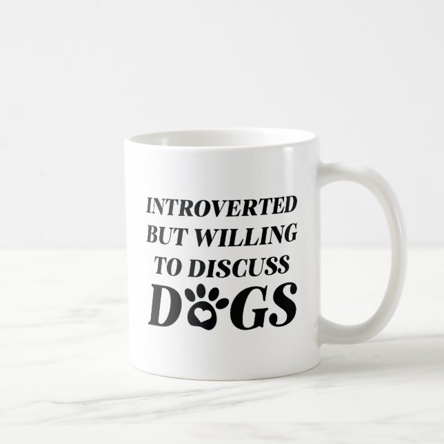 introvertierte Hunde Kaffeetasse (Rechts)
