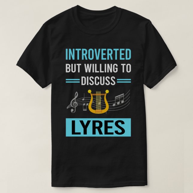 Introvertierte Leier T-Shirt (Design vorne)