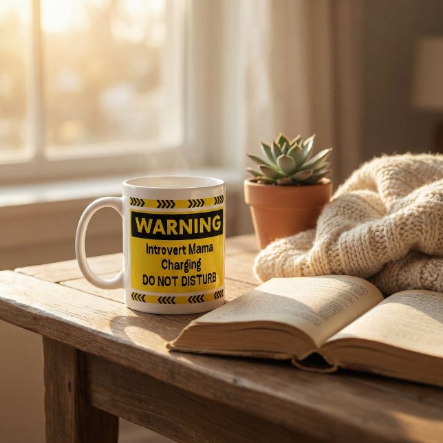 Introvertierte Mama Aufladung Lustiger Kaffeebeche Kaffeetasse (Von Creator hochgeladen)