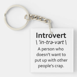 Introvertierte Schlüsselanhänger