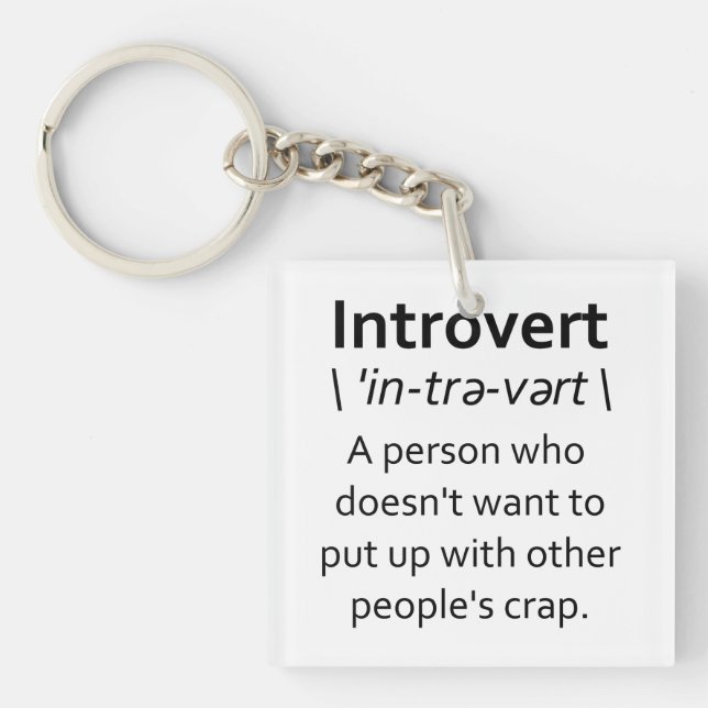 Introvertierte Schlüsselanhänger (Vorderseite)
