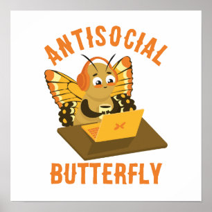 Introvertierte Spaß Ästhetische antisoziale Schmet Poster
