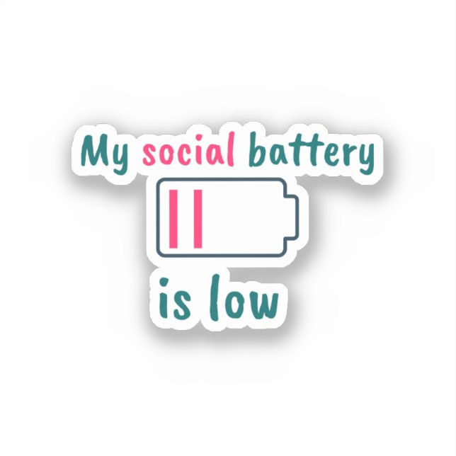 Introvertierte Spaß Aufkleber (Vorderseite)