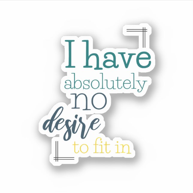 Introvertierte Spaß Aufkleber (Vorderseite)