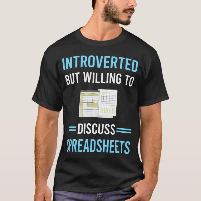 Introvertierte Tabellenkalkulationstabellen T-Shirt (Vorderseite)