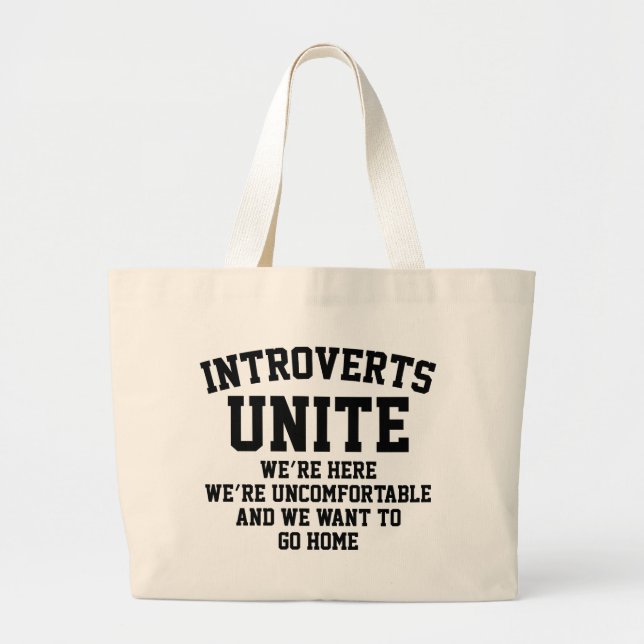 Introvertierte Vereinigung Jumbo Stoffbeutel (Vorne)