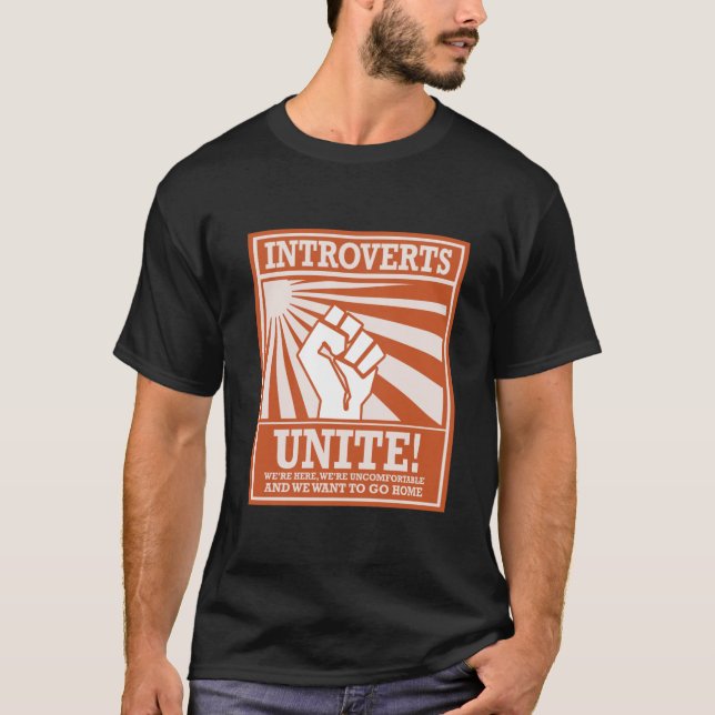 Introvertierte Vereinigung, lustiger T - Shirt (Vorderseite)