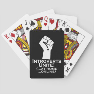 Introvertierte vereint, auf Zuhause, online, lusti Spielkarten