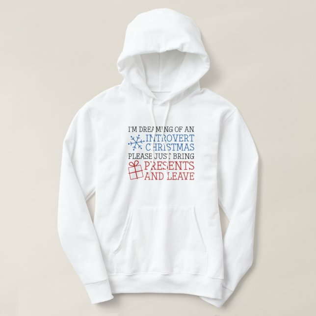Introvertierte Weihnachten Hoodie (Design vorne)