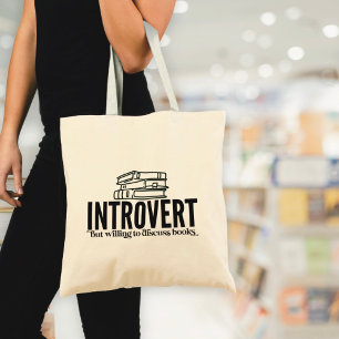 Introvertierter Bücherliebhaber Tragetasche