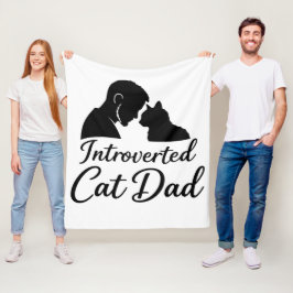 Introvertierter Katzen-Vater-Silhouette Fleece-Dec Fleecedecke