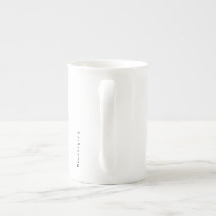 Introvertierter minimalistischer Line-Art-Kaffeebe Prozellantasse