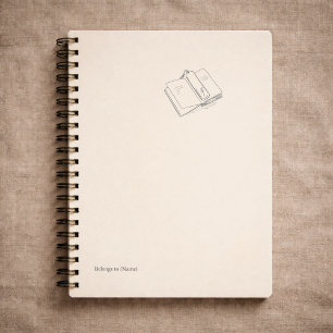 Introvertierter minimalistischer Linienkunst-Liter Notizbuch