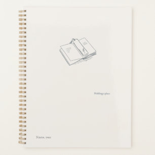 Introvertierter minimalistischer Schwarz-Weiß-Kuns Planer