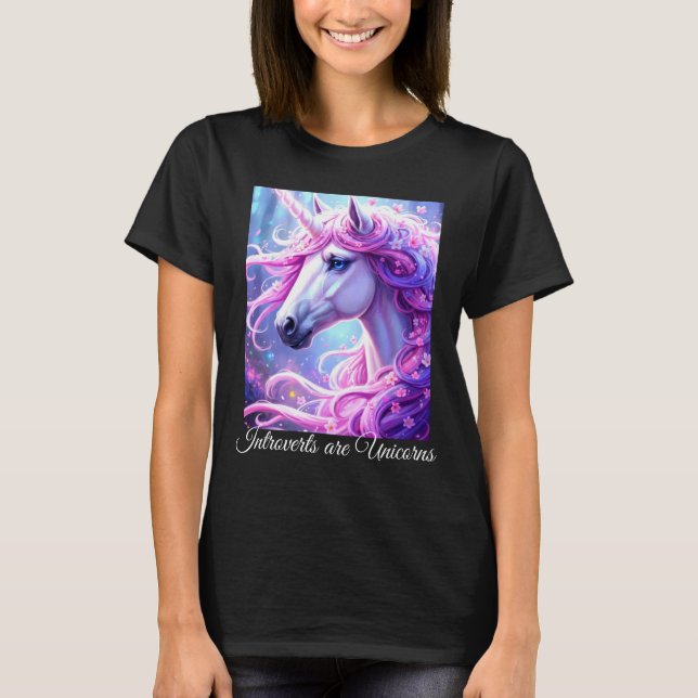 Introverts are Unicorns t-shirt (Vorderseite)