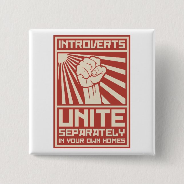 Introverts vereinigen separat in Ihren eigenen Button (Vorderseite)