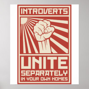 Introverts vereinigen separat in Ihren eigenen Poster