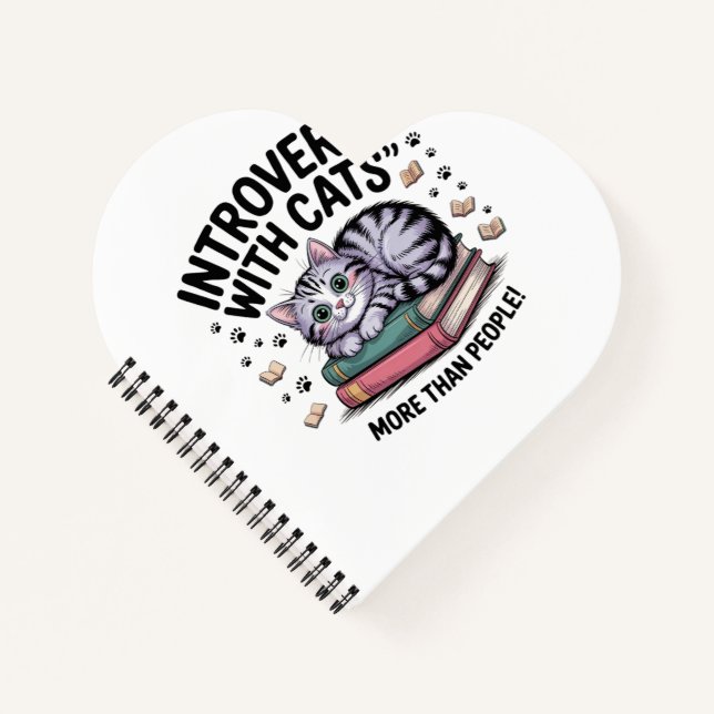INTROVERTS WITH CATS" "MEHR ALS MENSCHEN! NOTIZBUCH (Vorderseite)