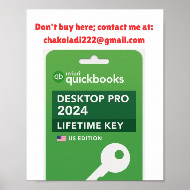 Intuit Quickbooks Desktop Pro Edition 2024 Key Poster (Vorne)