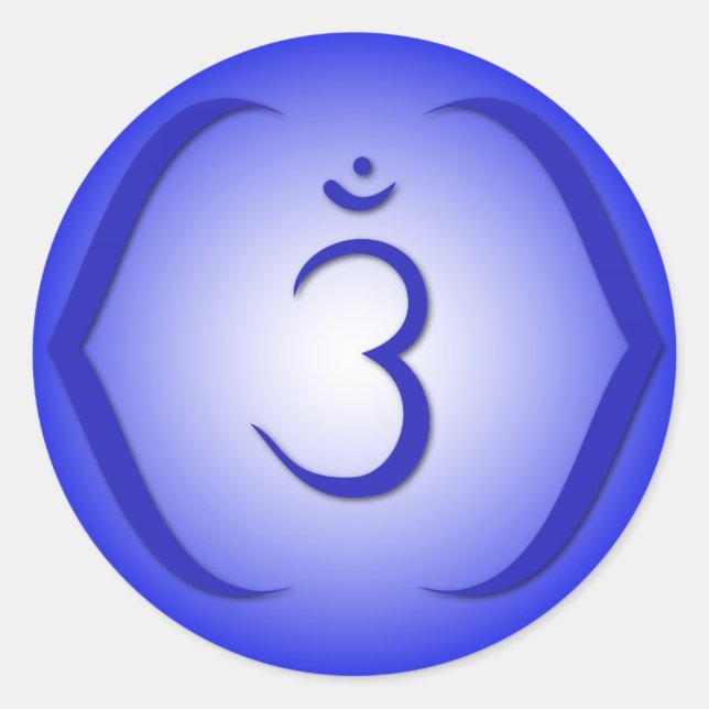 Intuition Chakra - Ajna Runder Aufkleber (Vorderseite)