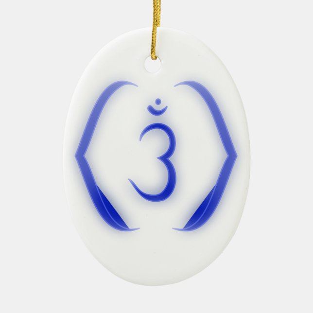 Intuition Chakra Verzierung Keramik Ornament (Vorne)