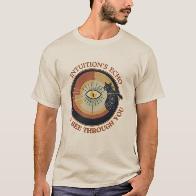 INTUITION'S ECHO: ICH SEHE DURCH DICH - SCHWARZE K T-Shirt (Vorderseite)