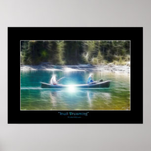 Inuit, der Ureinwohner-Kunst-Thema träumt Poster