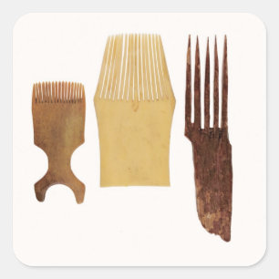 Inuit-Kämme von der nordwestamerikanischen Küste Quadratischer Aufkleber