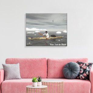 Inuit Kayak Leinwanddruck