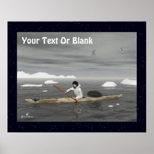 Inuit Kayak Poster