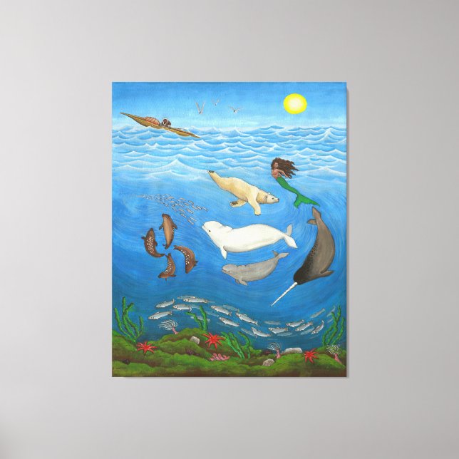 Inuit Myth Painting Canvas Prints Leinwanddruck (Vorderseite)