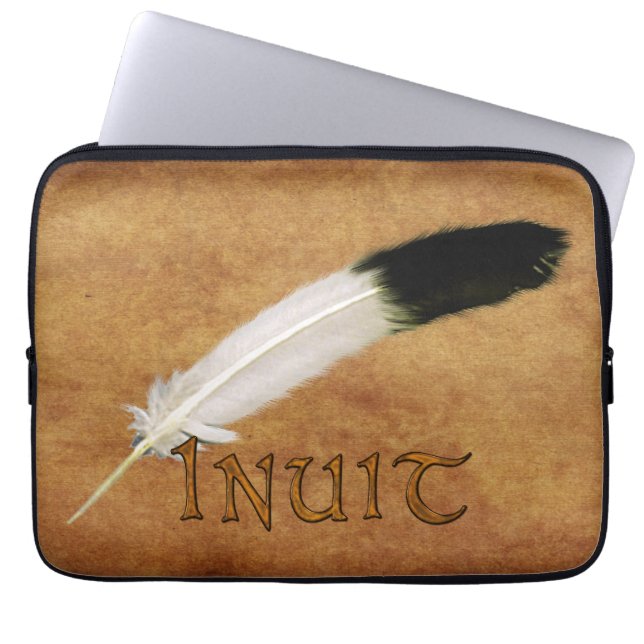 INUIT Native American Feather Laptop Sleeve (Vorderseite)