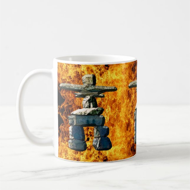 Inukshuk-Indianersteine Tasse (Links)