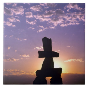 Inukshuk Nordwest-Territorien, Kanada Fliese